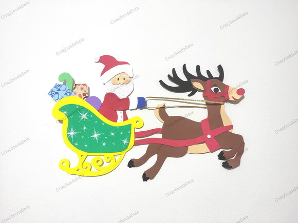 Enfeite de Natal em Eva - Papai Noel