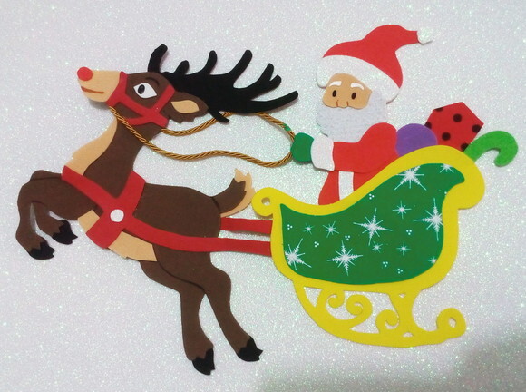 Enfeite de Natal em Eva - Papai Noel