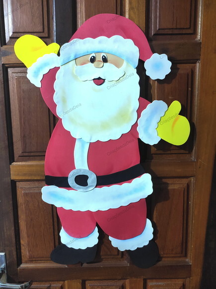 Enfeite de Natal em Eva - Papai Noel Grande 70cm