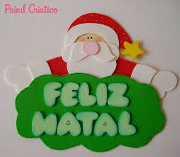 Enfeite de Natal em Eva - Papai Noel de 40cm