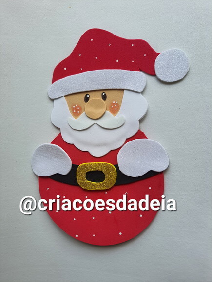 Enfeite de Natal em Eva - Porta Talheres de Papai Noel