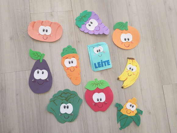 Eva de Frutas e Alimentos Kit 10 Peças
