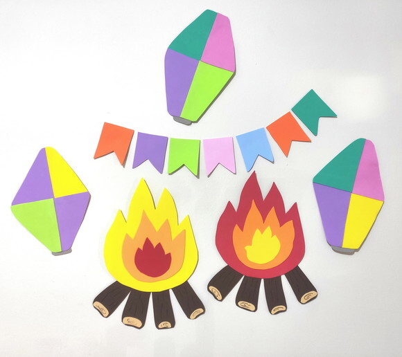 Festa Caipira em Eva - Kit 25 Peças Medias para Festa Junina