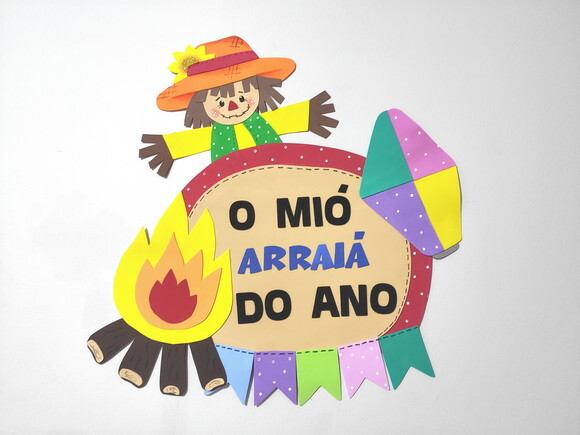 Festa Caipira em Eva - Painel de Festa Junina 55x65cm