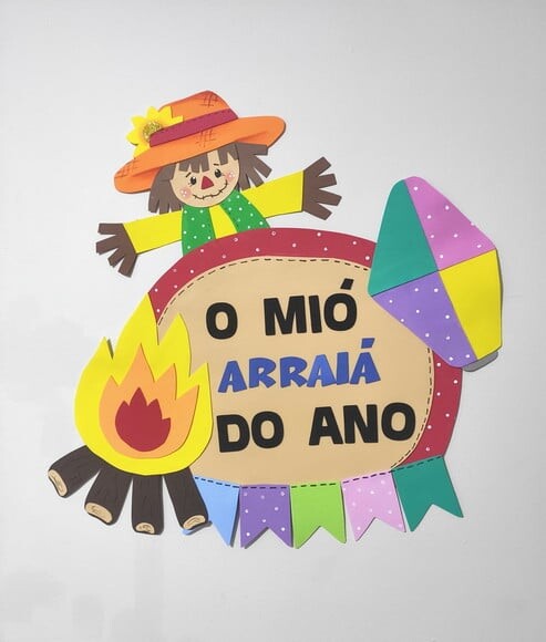 Festa Caipira em Eva - Painel de Festa Junina 55x65cm