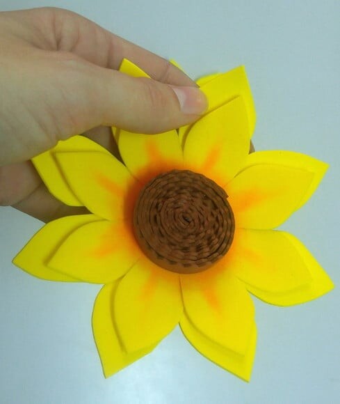 Girassol em Eva para Apliques (flores de 13 Cm)