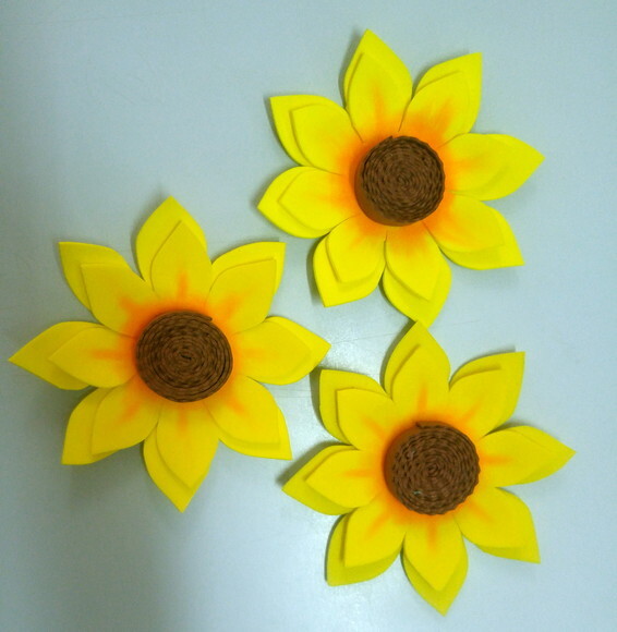 Girassol em Eva para Apliques (flores de 13 Cm)