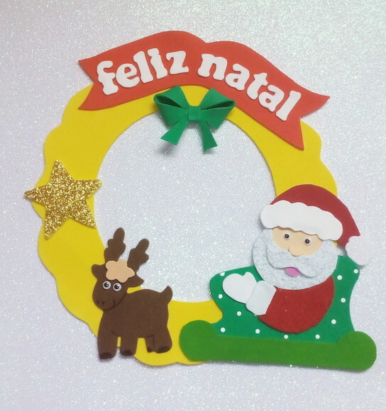 Guirlanda de Natal em Eva - Papai Noel