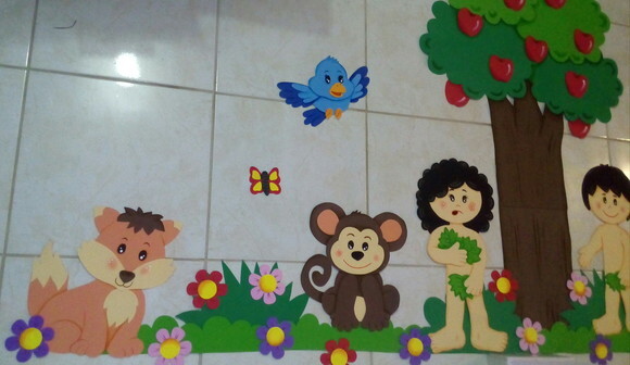 Jardim do Éden de Eva- Adão e Eva - Kit 34 Pçs Grande