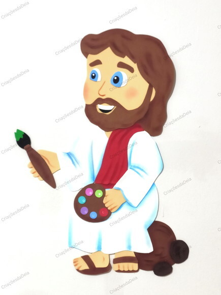 Jesus o Maior Pintor - 45 cm em Eva - Histórias da Bíblia