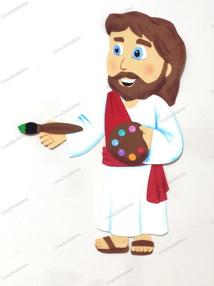 Jesus o Maior Pintor - 52 cm em Eva - Histórias da Bíblia