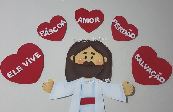 Jesus para Painel de Páscoa Cristã em Eva