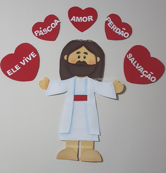 Jesus para Painel de Páscoa Cristã em Eva
