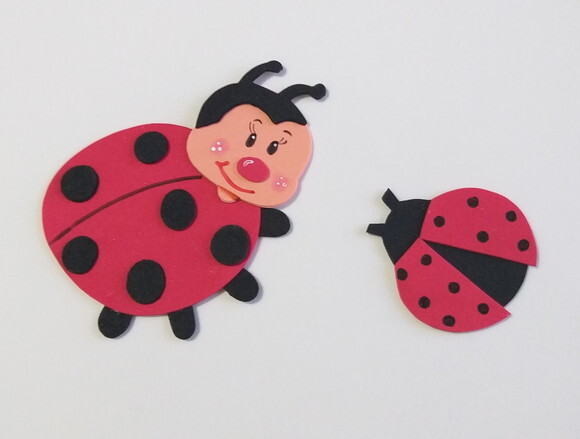 Joaninhas para Decorar em Eva. - Kit 6 Peças