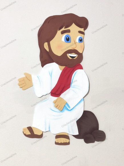 Jesus Sentado Ensinando - 46 cm em Eva - Histórias da Bíblia