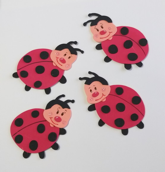 Joaninhas para Decorar em Eva. - Kit 6 Peças