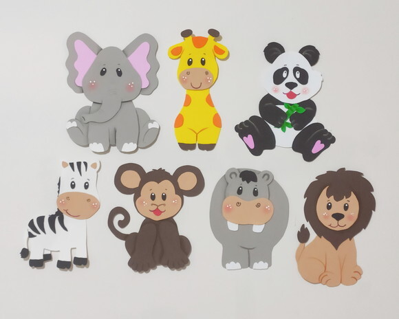 Kit 10 Animais de 10 a 20 cm Cada em E.v.a.