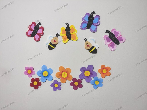Kit 15 Peças de Eva para Enfeitar Sala de Aula - Meu Jardim