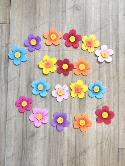 Kit 20 Flores Avulsas 6cm para Decorar em Eva