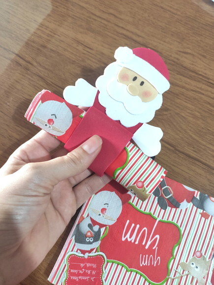 Kit 20 Porta Guardanapo Papai Noel de Eva para Natal