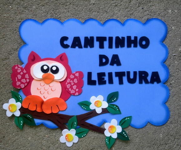 Kit 3 Pçs Sala de Aula em Eva - Tema Corujas Professor