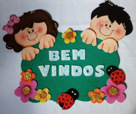 Kit Bem Vindos e Cantinho da Leitura para Sala de Aula Eva