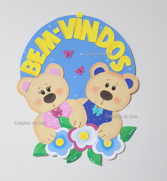 Kit Bem Vindos e Chamadinha em Eva Ursinhos