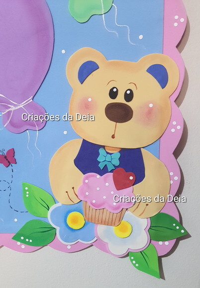 Kit Calendário e Aniversariantes em Eva Tema Ursinhos Escola