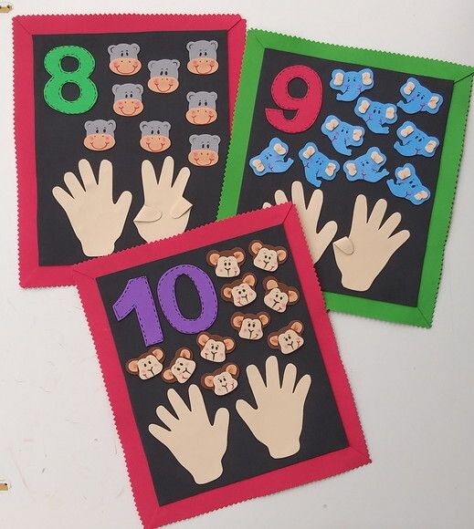 Kit de Numerais 0 a 10 de Eva para Sala de Aula Animais