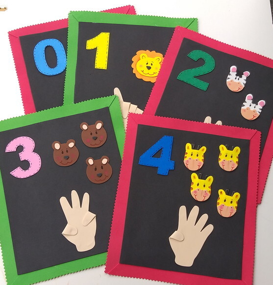Kit de Numerais 0 a 10 de Eva para Sala de Aula Animais