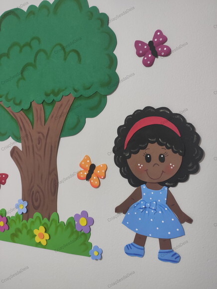 Kit Mural Crianças e Árvore (55 Cm)
