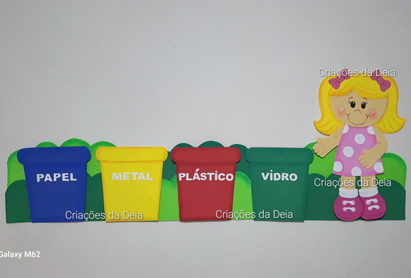Kit para Mural de Reciclagem e Meio Ambiente Grande em Eva