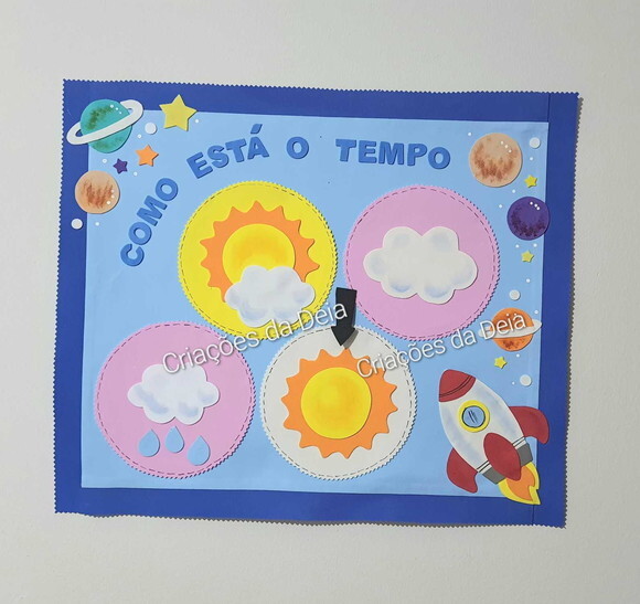 Kit Sala de Aula Astronauta e Foguete em Eva