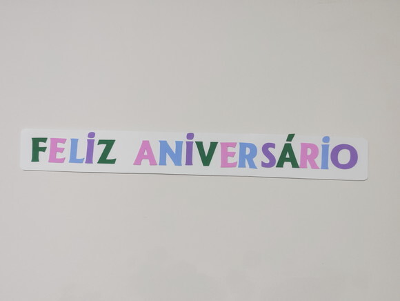 Letreiro de Feliz Aniversário Colorido para Painel - em Eva