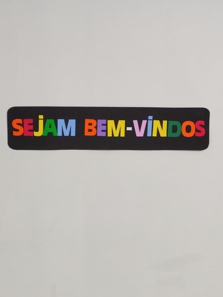 Letreiro Sejam Bem Vindos em Eva Colorido 94cm
