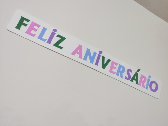 Letreiro de Feliz Aniversário Colorido para Painel - em Eva