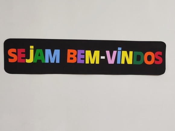 Letreiro Sejam Bem Vindos em Eva Colorido 94cm