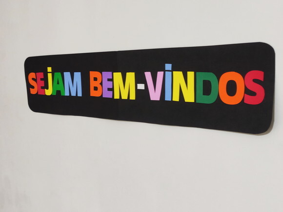 Letreiro Sejam Bem Vindos em Eva Colorido 94cm