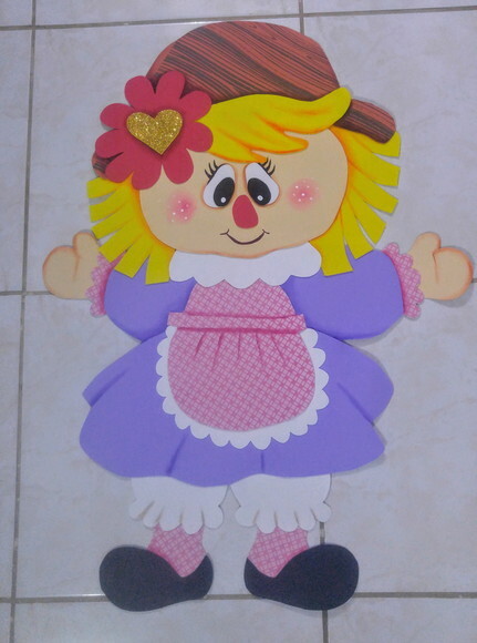 Menina Caipira Espantalho 90 cm em Eva para Festa Junina