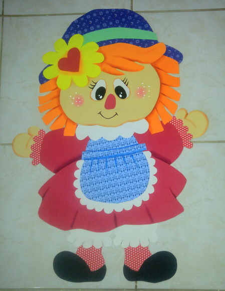 Menina Caipira Espantalho 90 cm em Eva para Festa Junina