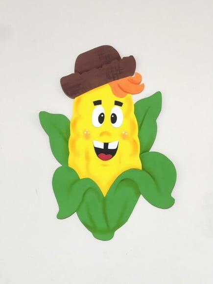 Milho Grande em Eva 40 cm Decoração de Festa Junina