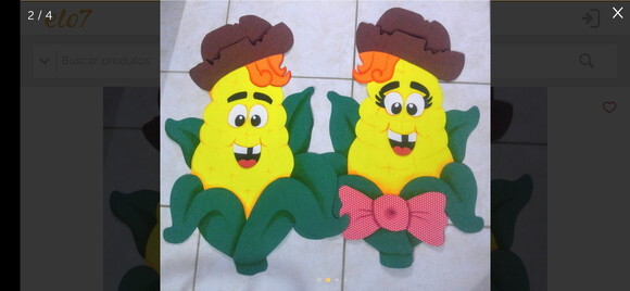 Milho Grande em Eva 40 cm Decoração de Festa Junina