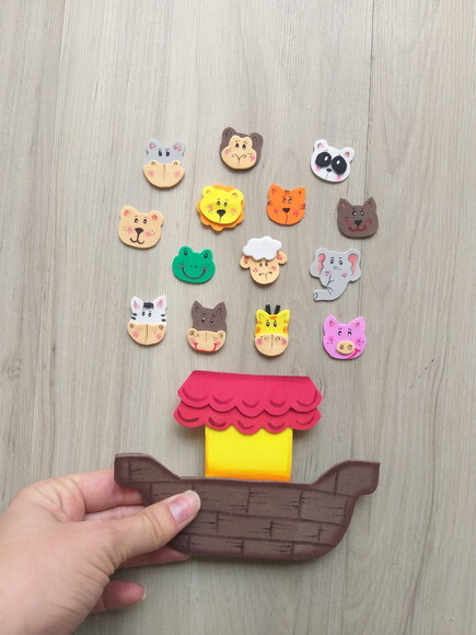 Mini Arca de Noé e Animais em Eva