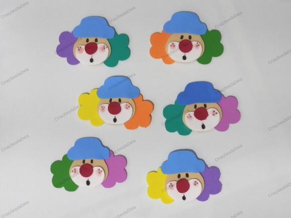 Mini Palhacinhos em Eva _ Kit com 15 Unidades