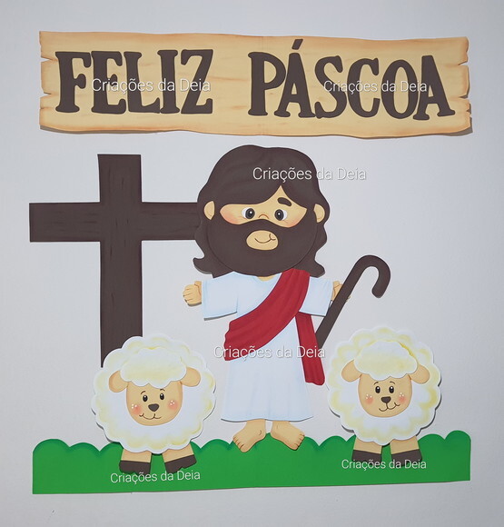 Mural da Páscoa Grande com Jesus em Eva 1 Metro