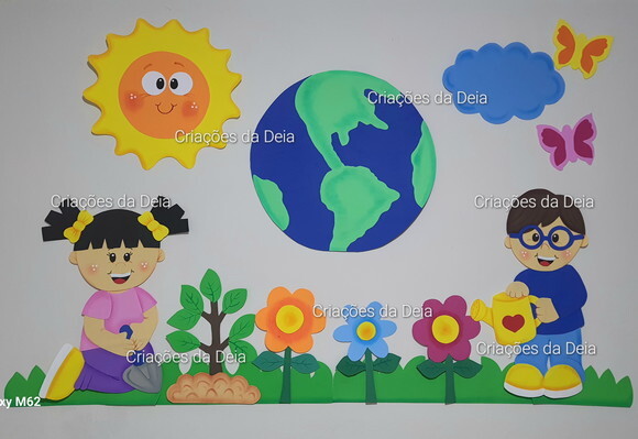 Mural de Meio Ambiente Grande 120 cm Kit em Eva