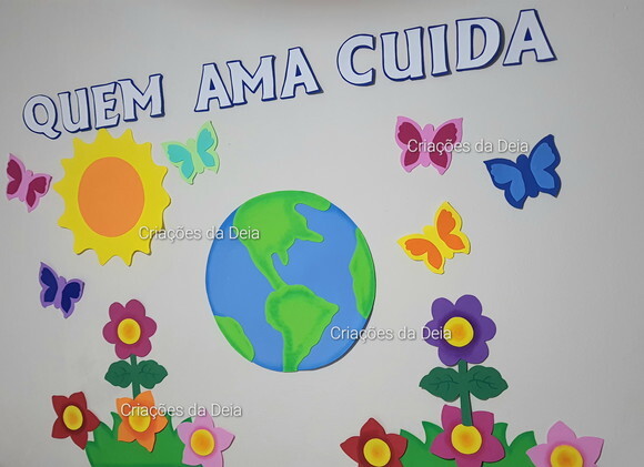 Mural do Meio Ambiente Grande Planeta Terra 120cm em Eva