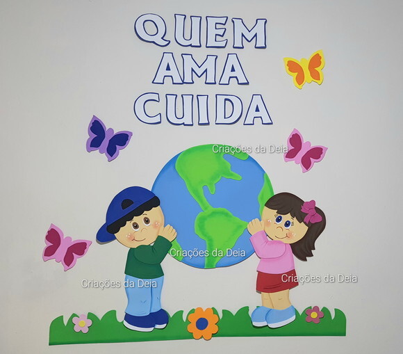 Mural do Meio Ambiente Grande Crianças Kit 105cm em Eva