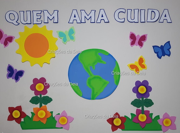 Mural do Meio Ambiente Grande Planeta Terra 120cm em Eva