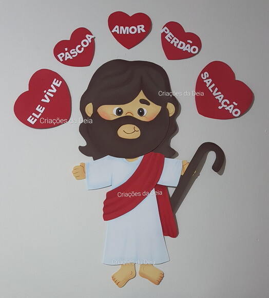 Mural Jesus e a Páscoa 83 cm em Eva